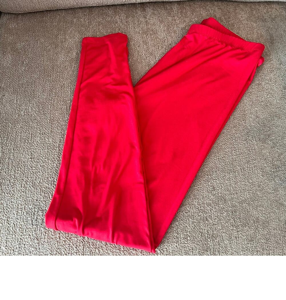 ZENANA WOMEN'S MICROFIBER FULL LENGHT LEGGINGS RED NWT